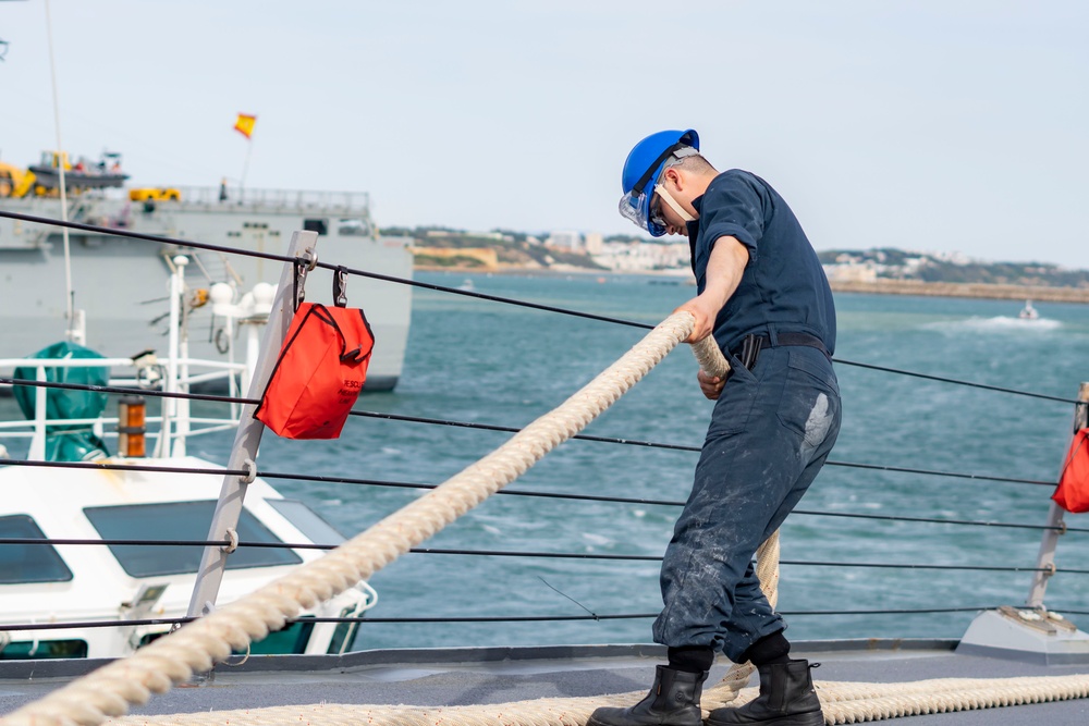 USS Porter Departs from Rota, Spain
