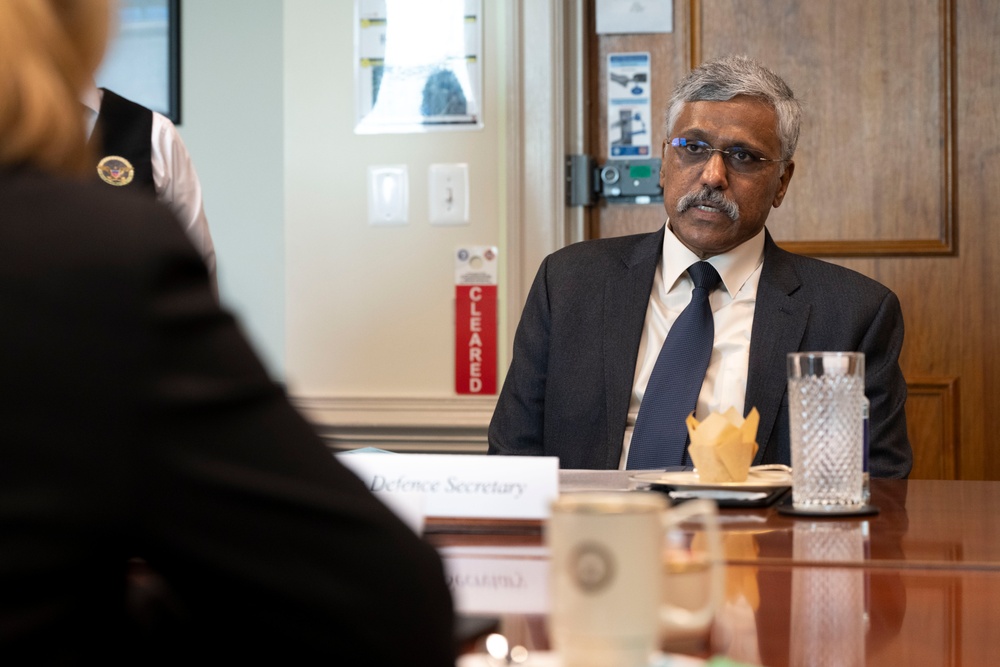 DSD Office Call with Indian Defense Secretary Giridhar Aramane
