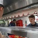 USS Ramage Sailors During Dinner