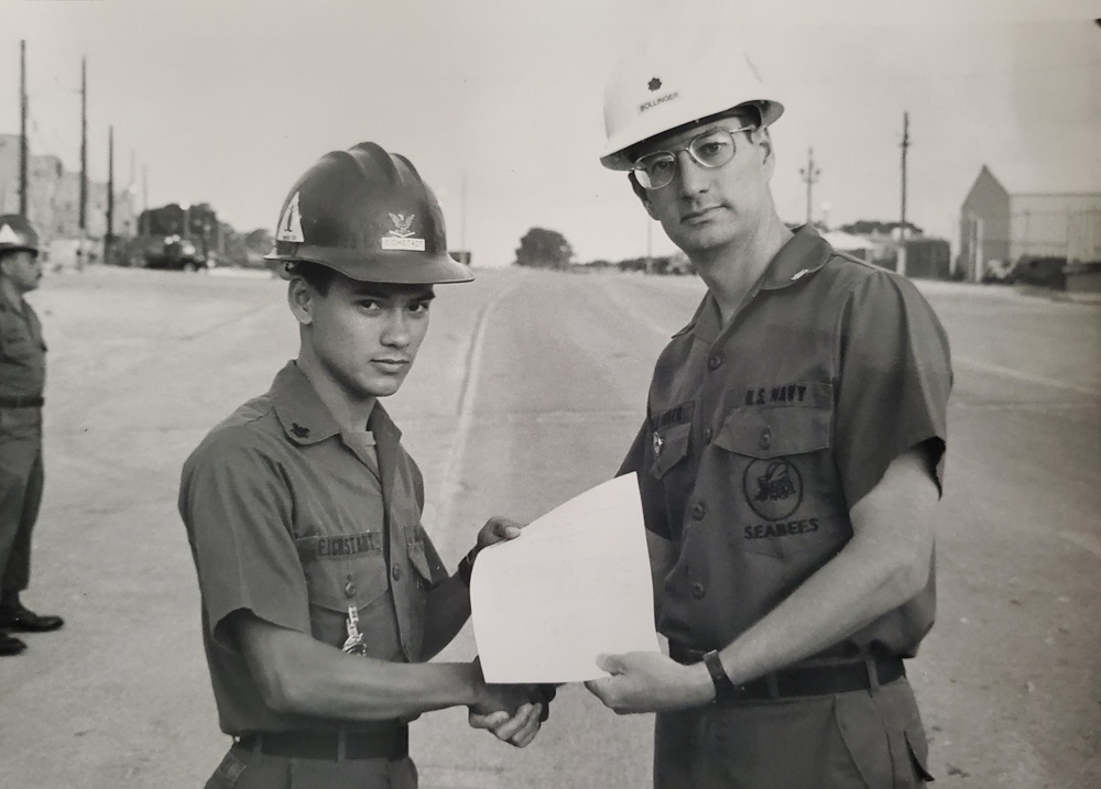 CM3 John Eichstadt Receiving Letter of Commendation in Rota Spain