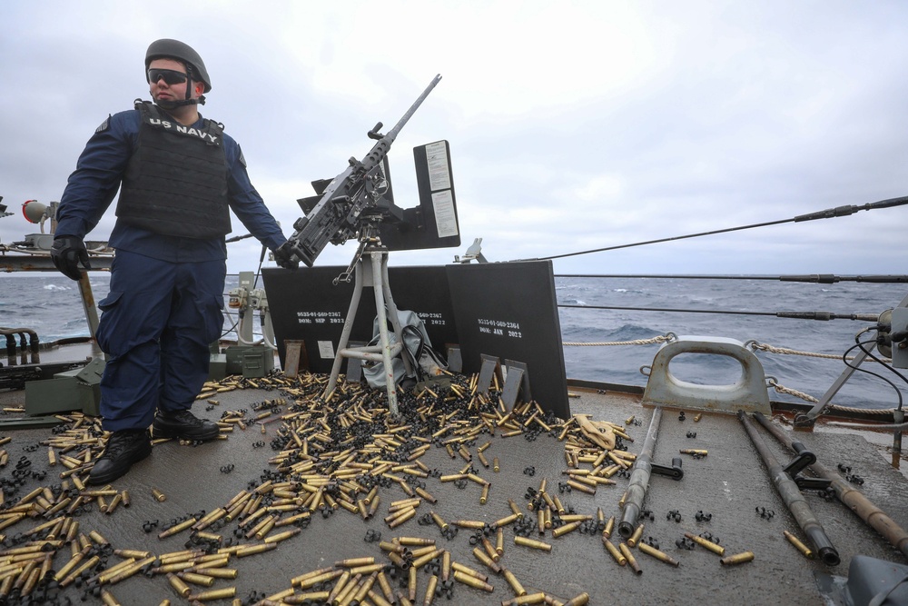 USS Gerald R. Ford Sailor After Gun Shoot