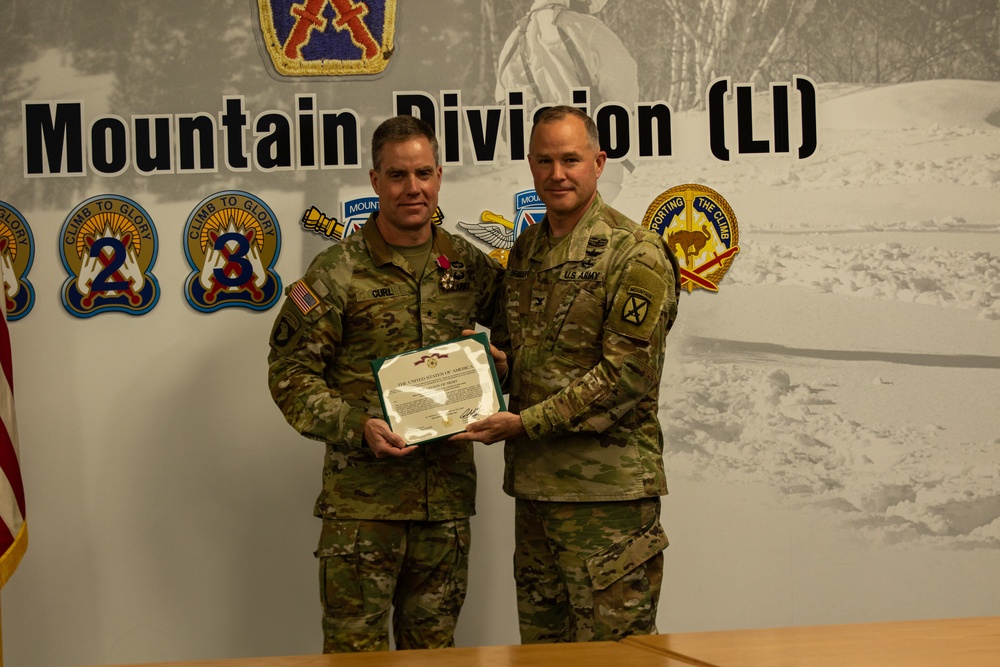 Brigadier General Curl's Award Ceremony