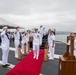 Abraham Lincoln conducts change of command ceremony