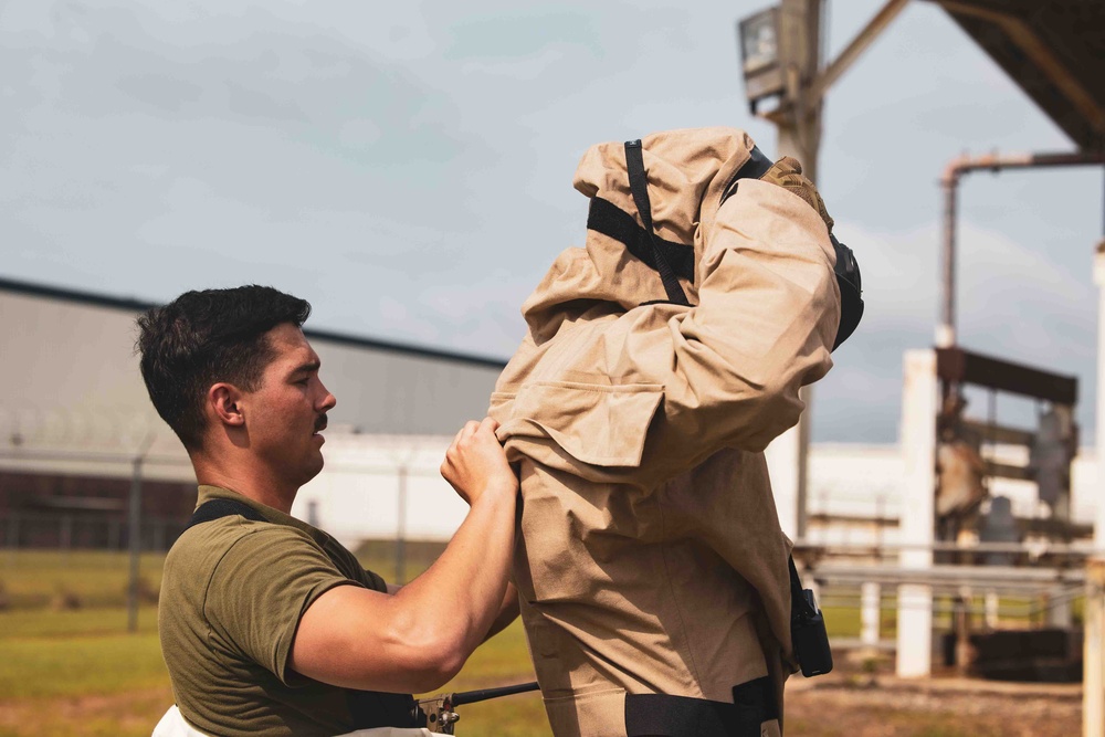 26th MEU Take On CBRN Hazard training