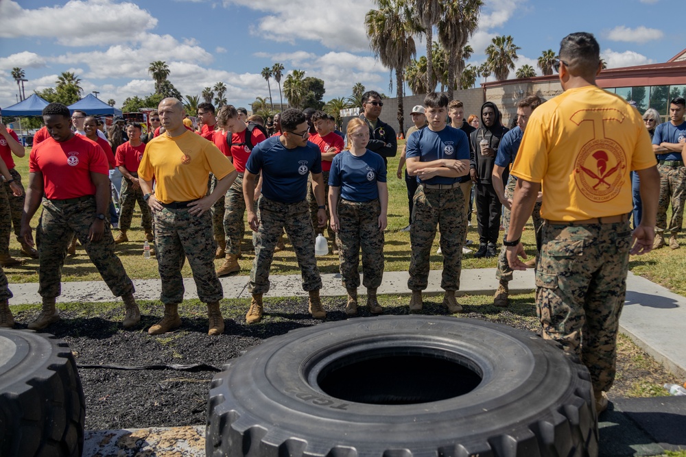 Marines with H&amp;S Bn. celebrate with friends and family at Spartan De Mayo