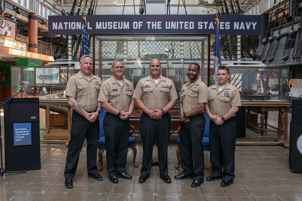 Reserve Sailor of the Year 2022 ceremony rehearsal at National Museum of the US Navy.