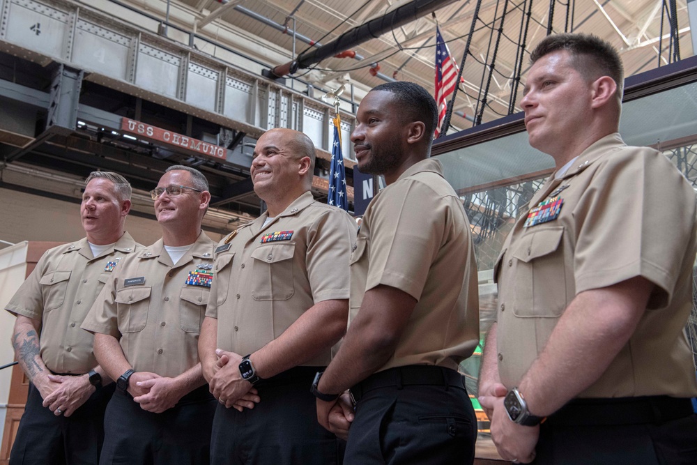 Reserve Sailor of the Year 2022 ceremony rehearsal at National Museum of the US Navy.