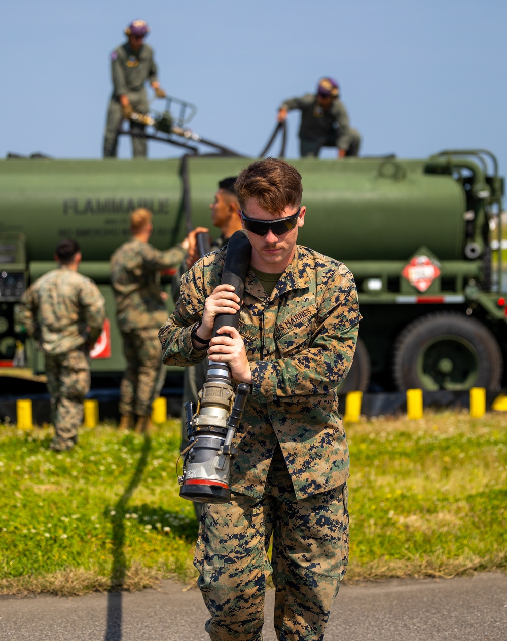 MWSS-171, VMFA-242 Marines conduct FARP training at Marine Corps Air Station Iwakuni.