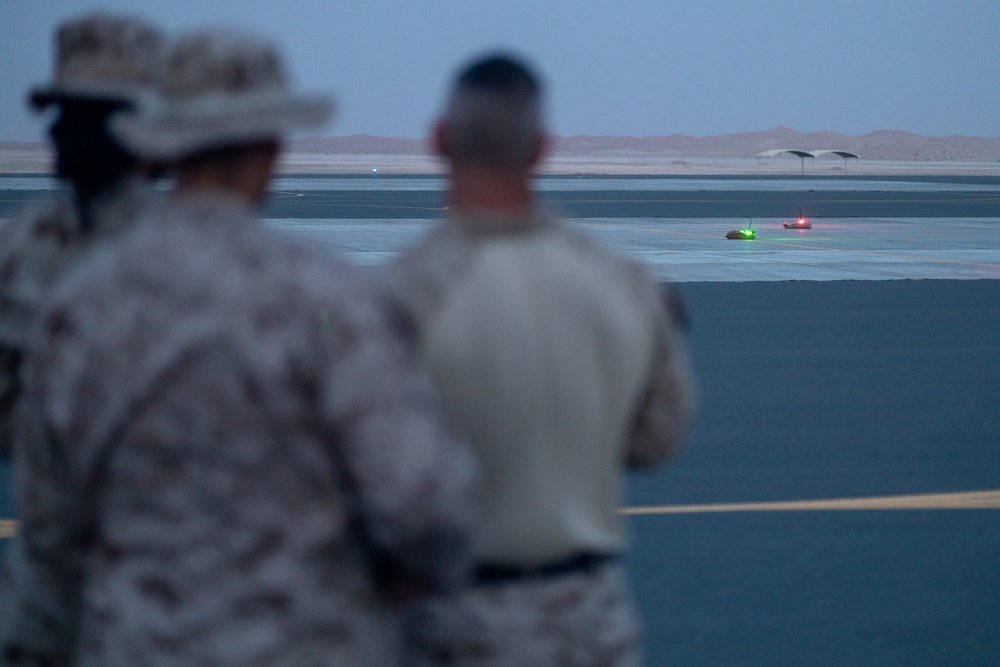 U.S. Marine Air Control Squadron 24 operates a forward arming and refueling points at night during IM 23.3
