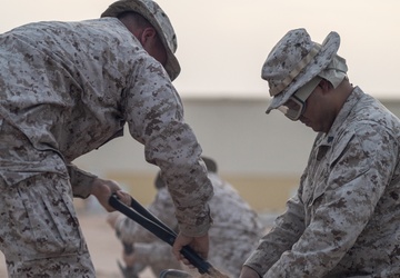 U.S. Marine Air Control Squadron 24 operates a forward arming and refueling points at night during IM 23.3