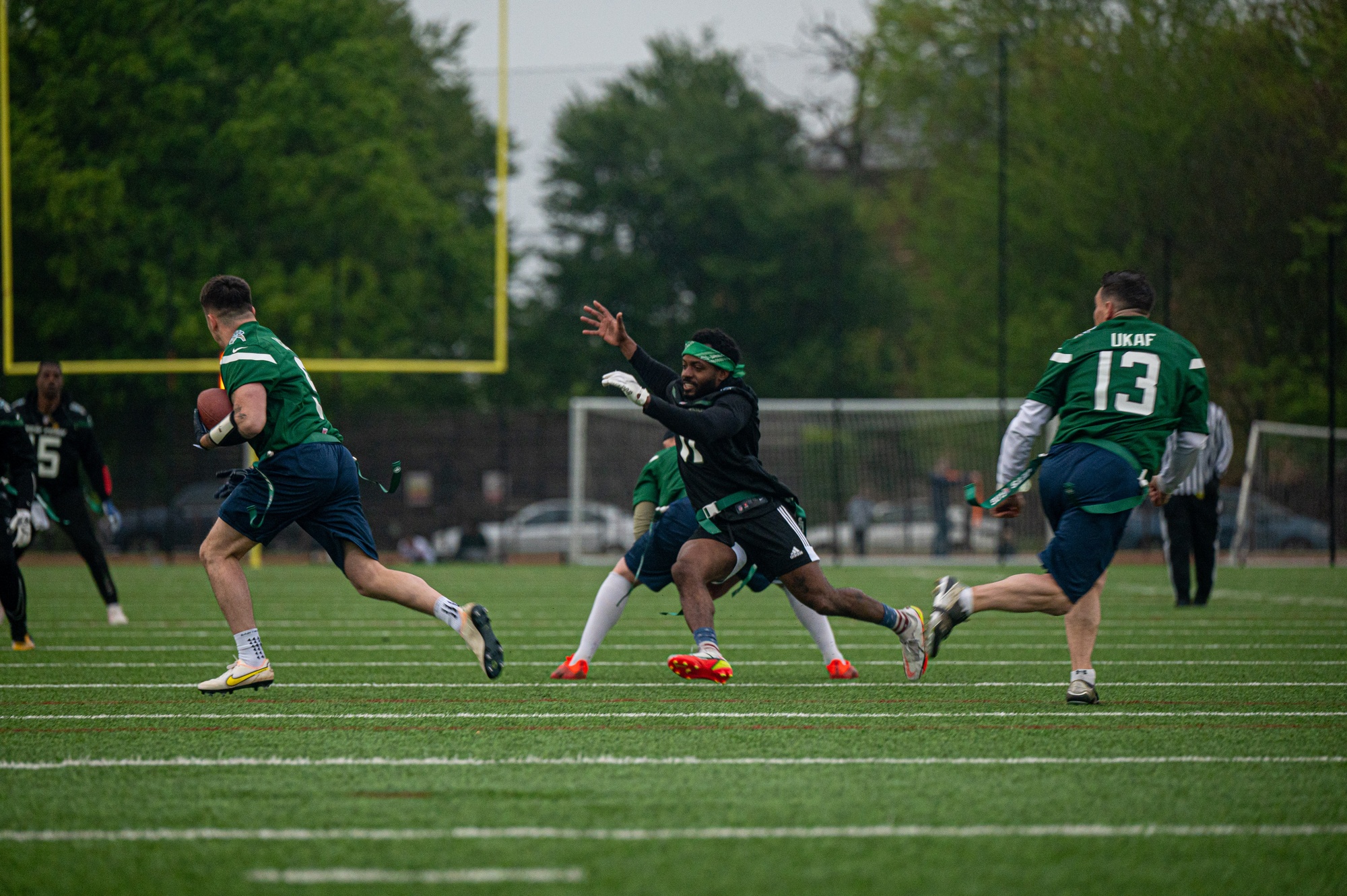 DVIDS - Images - NY Jets, Liberty Wing host first U.K. vs U.S. flag  football game [Image 8 of 9]