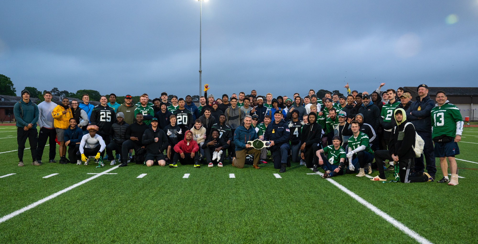 DVIDS - Images - NY Jets, Liberty Wing host first U.K. vs U.S. flag  football game [Image 1 of 9]