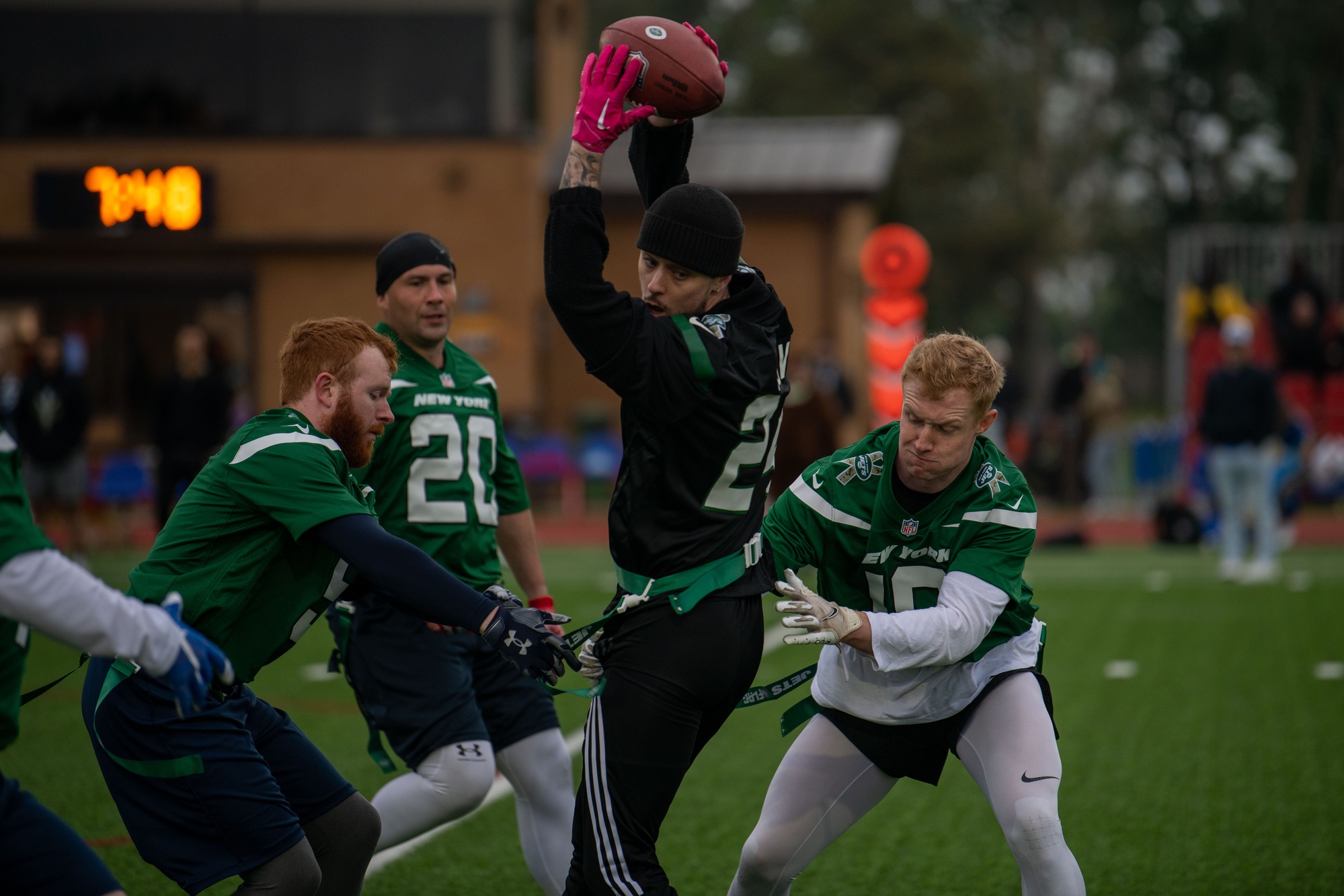 DVIDS - Images - NY Jets, Liberty Wing host first U.K. vs U.S. flag  football game [Image 8 of 9]