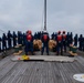 USCGC Eagle crew members render honors to Oscarsborg Fortress in Norway