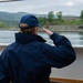 USCGC Eagle crew members render honors to Oscarsborg Fortress in Norway