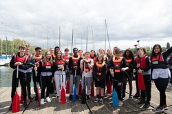 American and German students strengthen partnerships through dragon boat racing [Image 3 of 5]