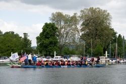 American and German students strengthen partnerships through dragon boat racing [Image 4 of 5]