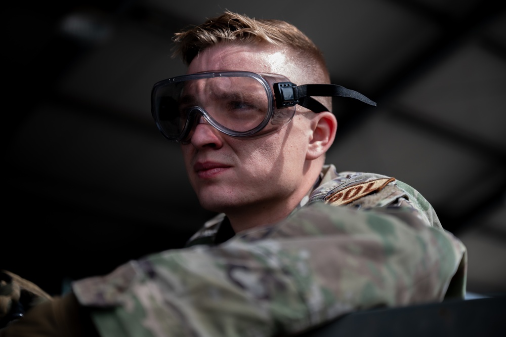 914th Airman defuels aircraft refueling truck