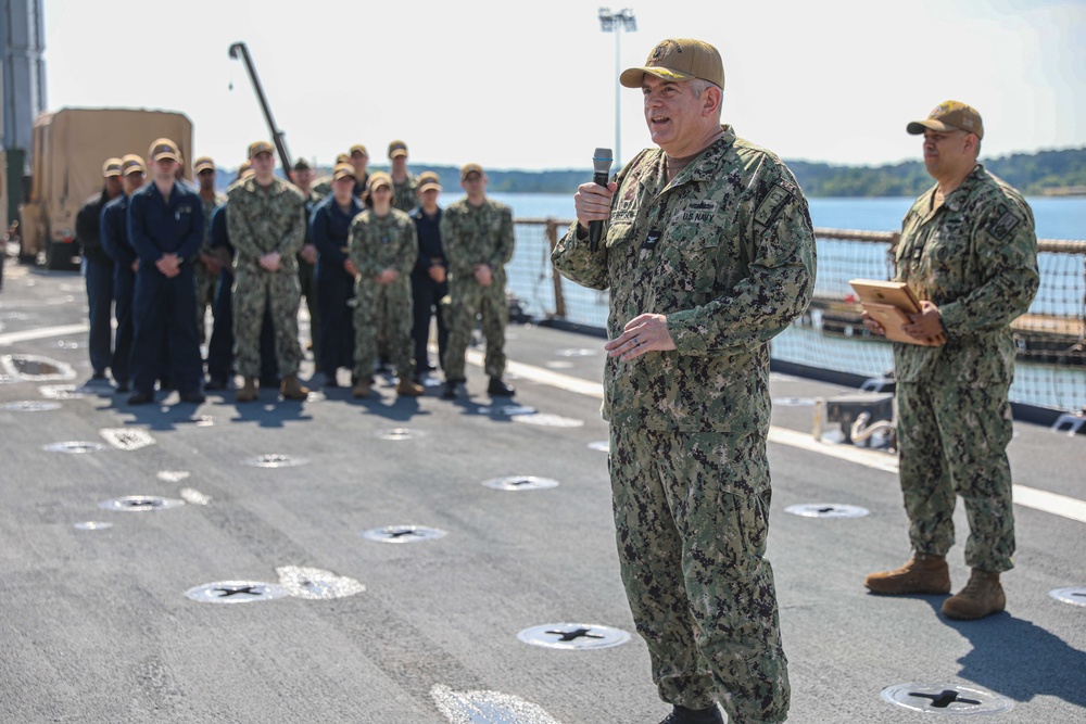 USS Carter Hall Receives Battle 'E' Award