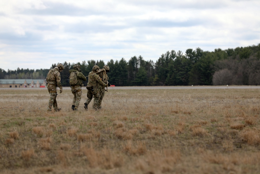Special Forces Conduct Rappel Training on Camp Ripley Training Center