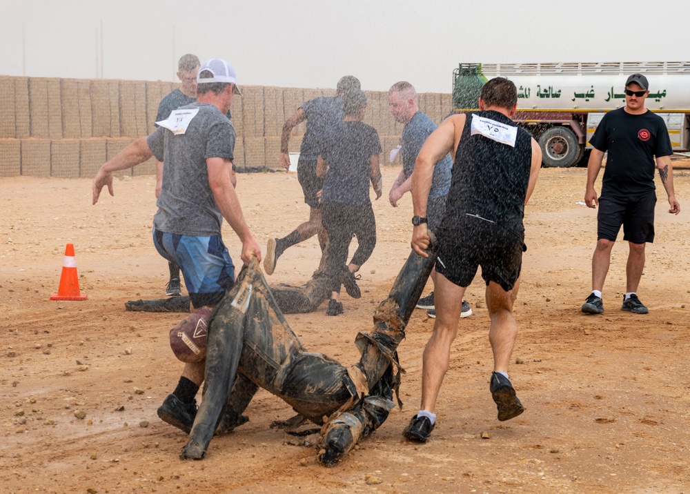 Team PSAB participates in a Tough Phoenix obstacle course for Police Week 2023