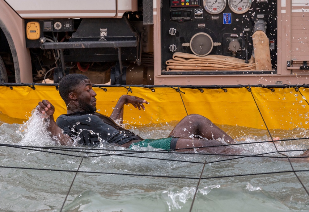 Team PSAB participates in a Tough Phoenix obstacle course for Police Week 2023