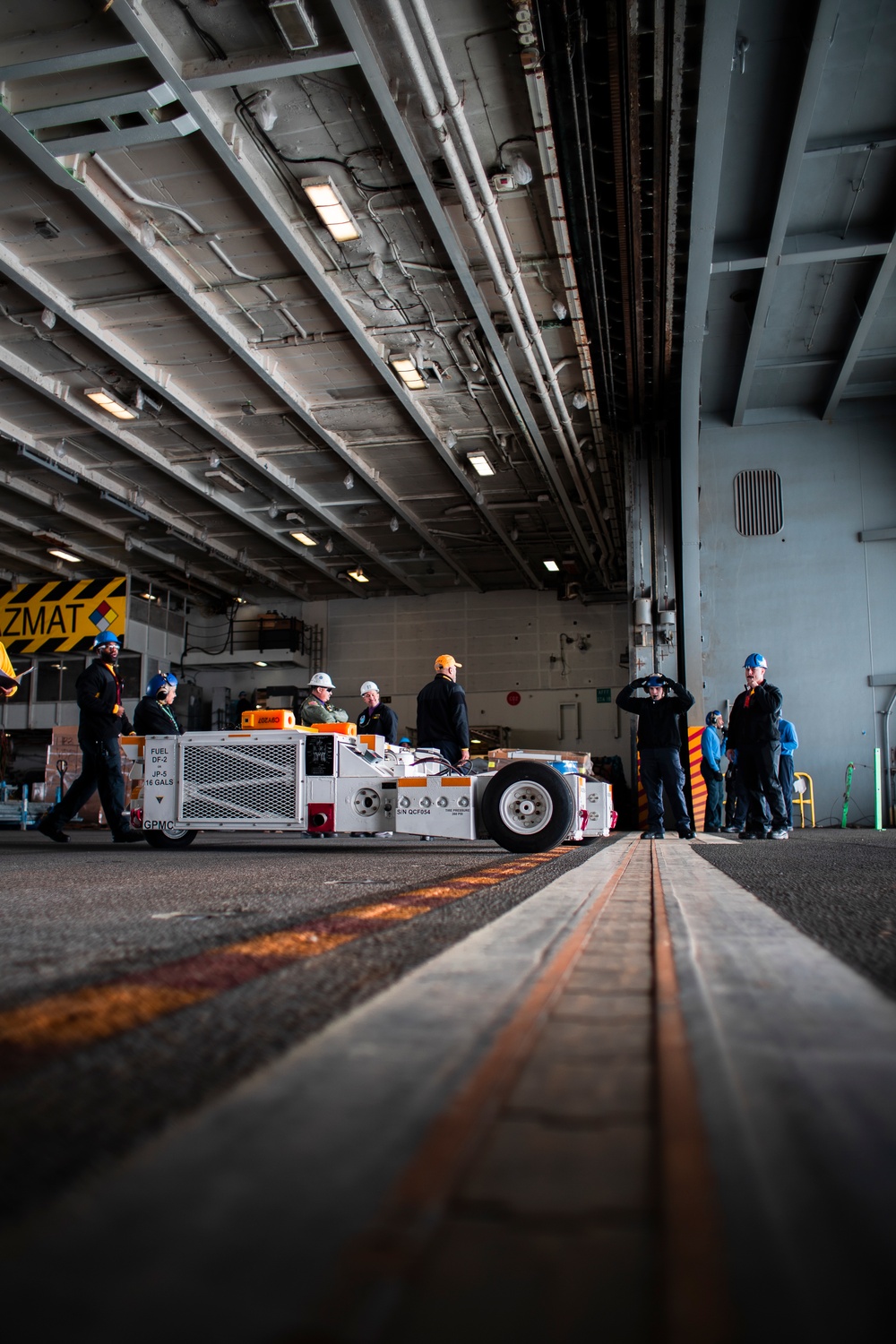 George Washington Sailors Move Test Aircraft