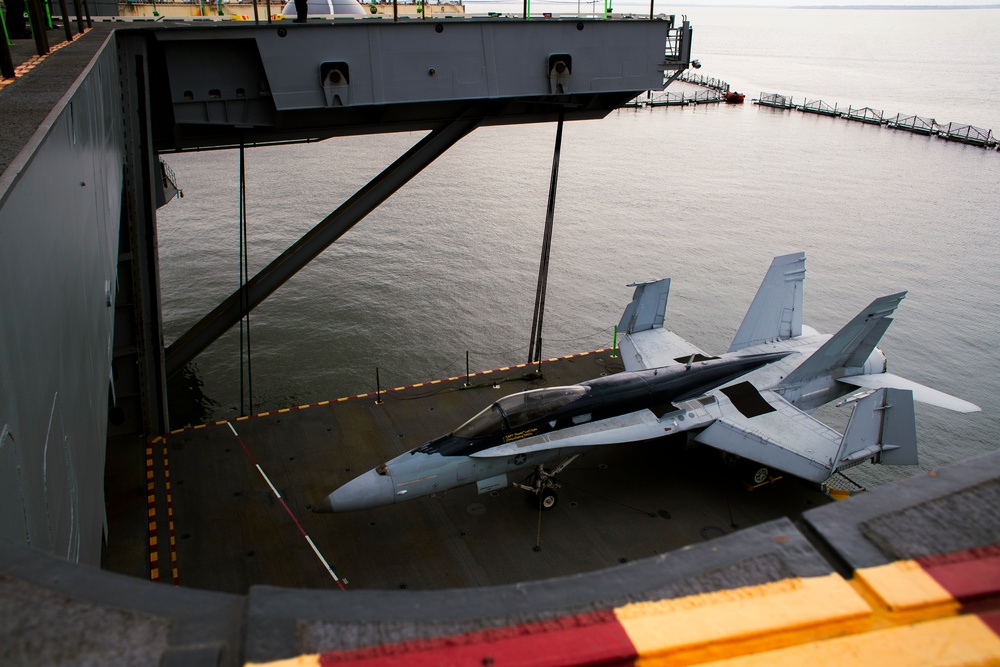 George Washington Sailors Move Test Aircraft