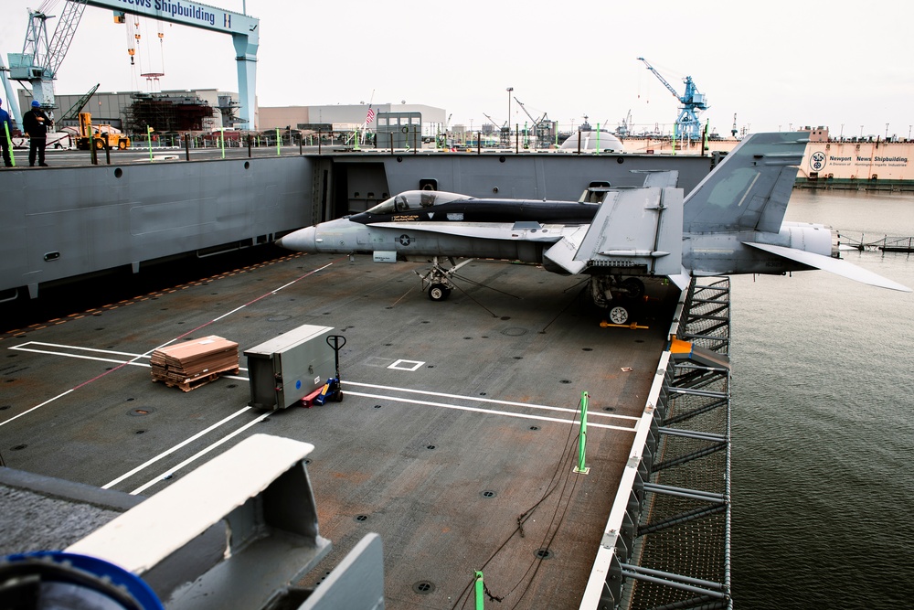 George Washington Sailors Move Test Aircraft