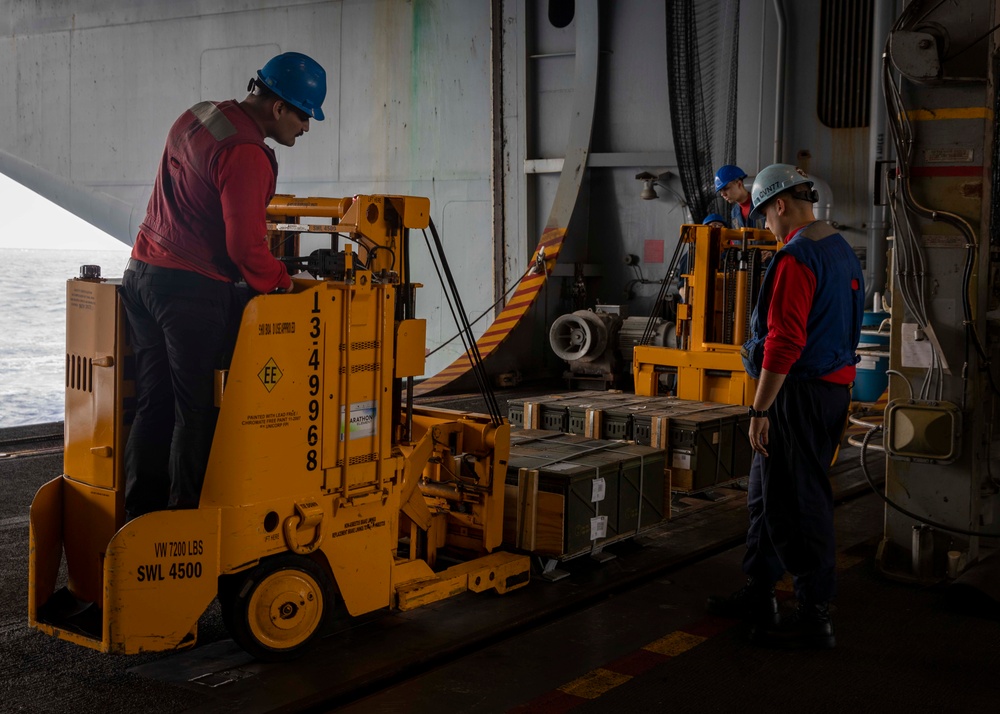 USS George H.W. Bush (CVN 77) Ordnance Transfer