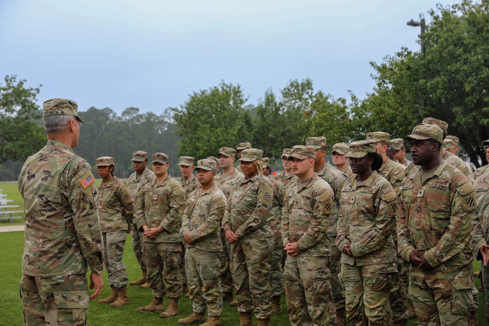 Maj. Gen. Charles D. Costanza re-enlists Soldiers assigned to 3rd Infantry Division