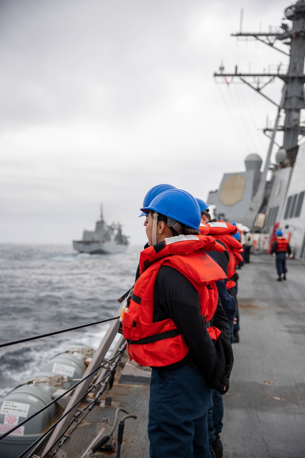 USS Oscar Austin (DDG-79) Conducts an Underway Replenishment with NATO Partner Ship ESPS Patiño (A-14)