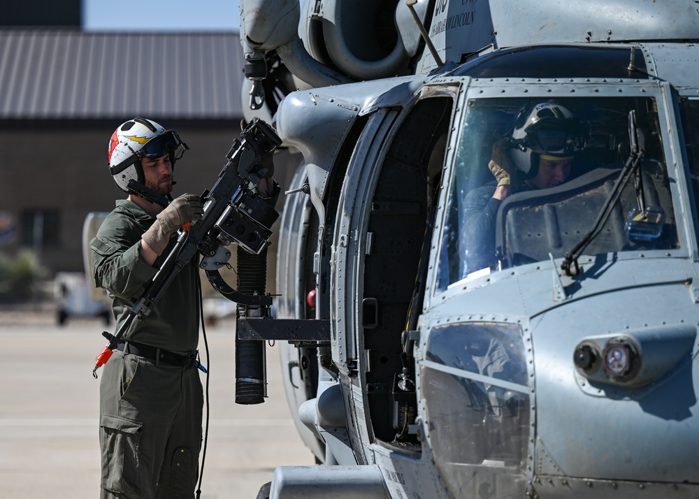 RED FLAG-Rescue 23-1: Navy MH-60S Seahawk takeoff