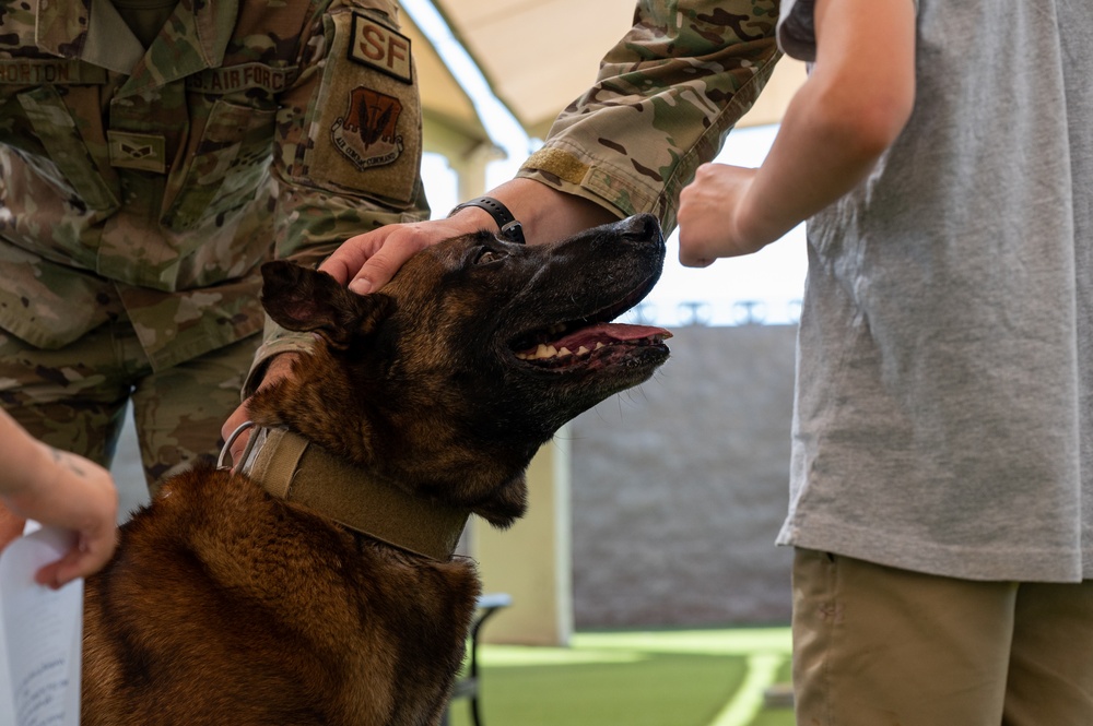 SSamuel and SSeneca retire from their duties as military working dogs