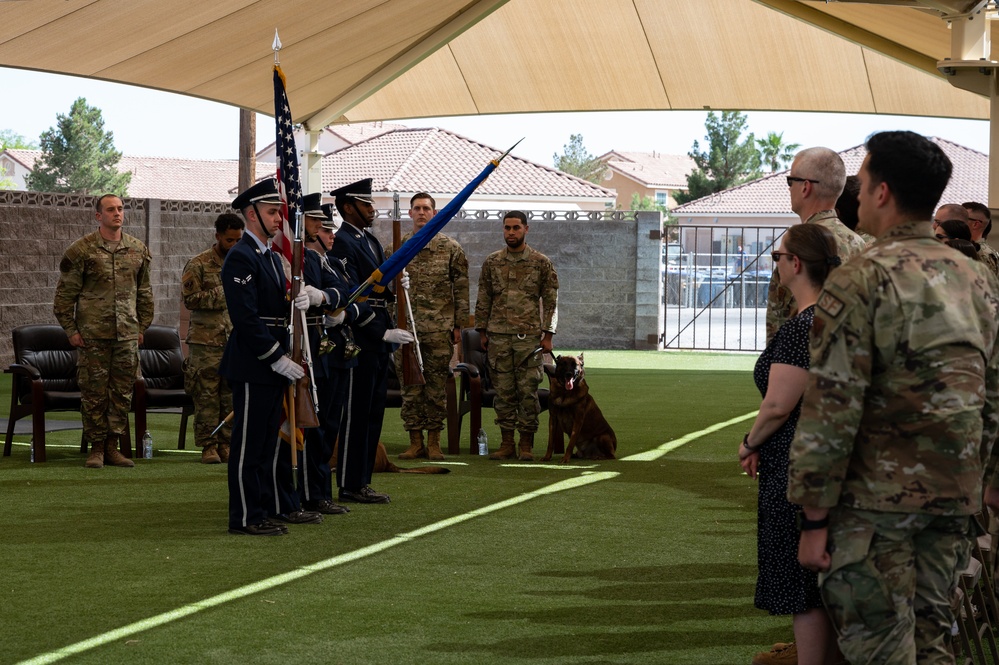 SSamuel and SSeneca retire from their duties as military working dogs