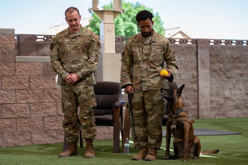SSamuel and SSeneca retire from their duties as military working dogs