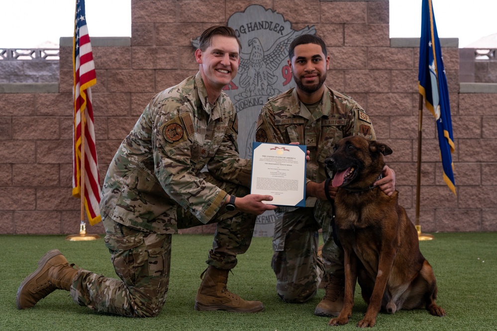 SSamuel and SSeneca retire from their duties as military working dogs