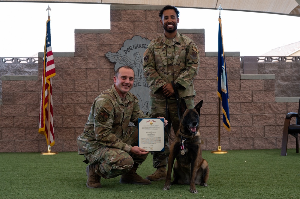 SSamuel and SSeneca retire from their duties as military working dogs