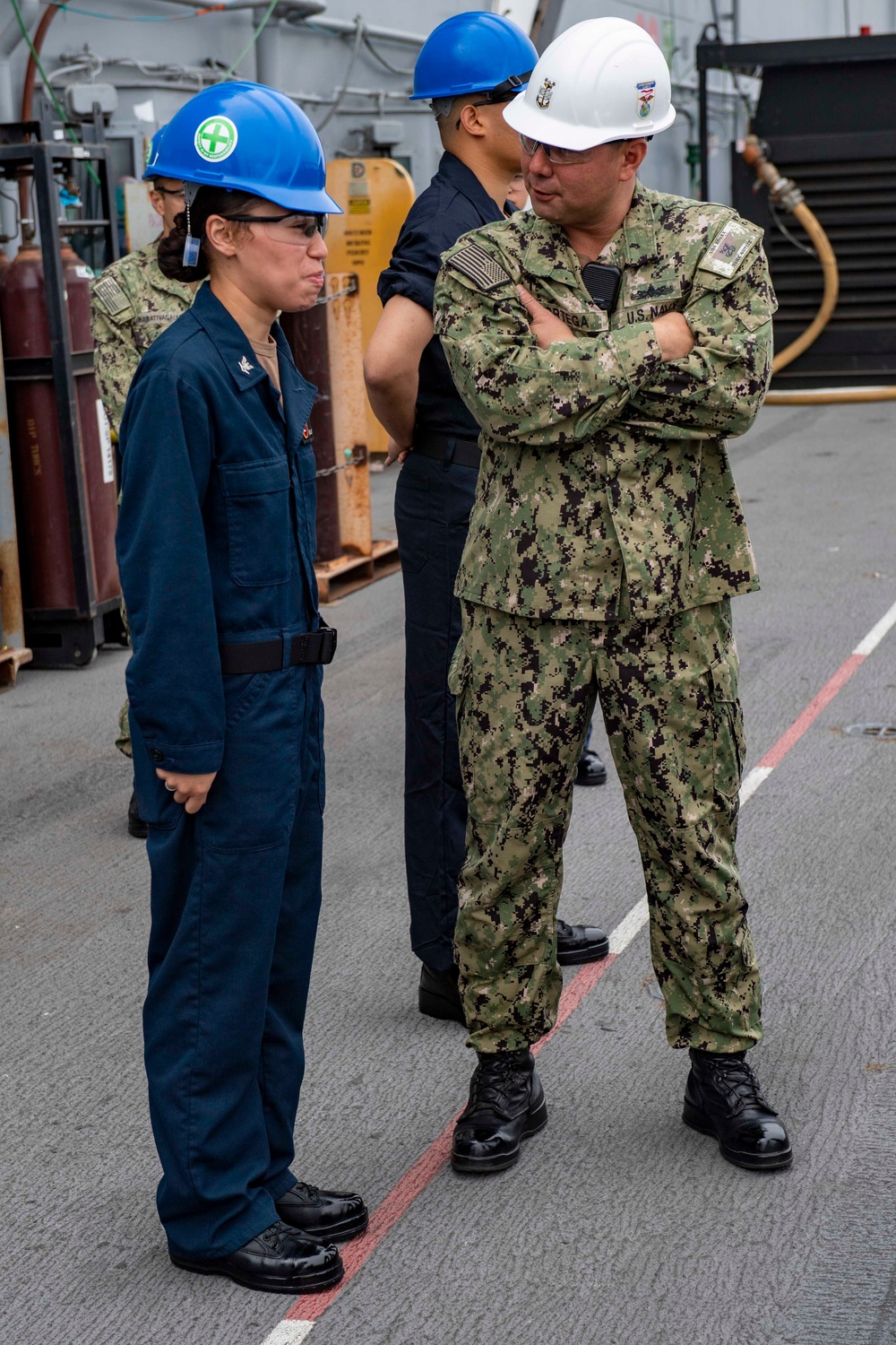 USS Essex Sailors Compete in a Boot Shining Competition