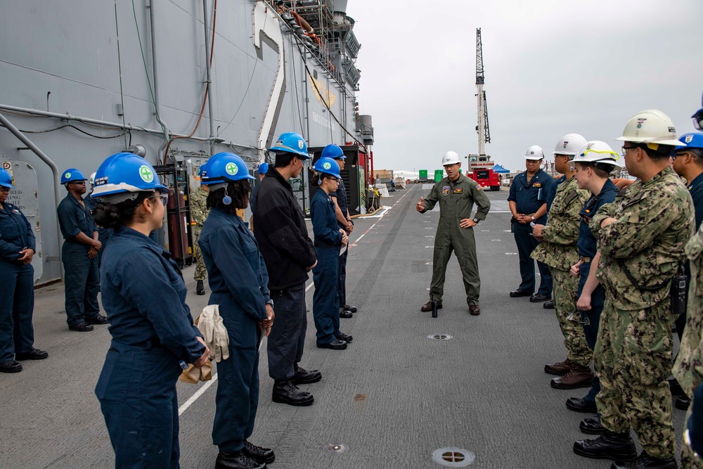USS Essex Sailors Compete in a Boot Shining Competition