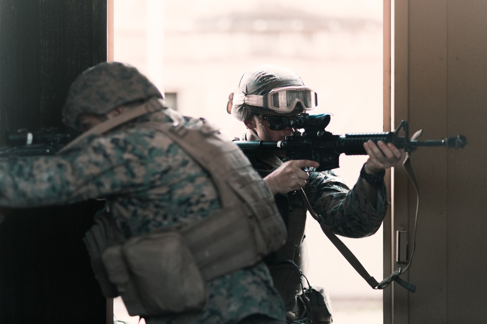 Combat Logistics Company 33 conducts urban operations training at Marine Corps Training Area Bellows