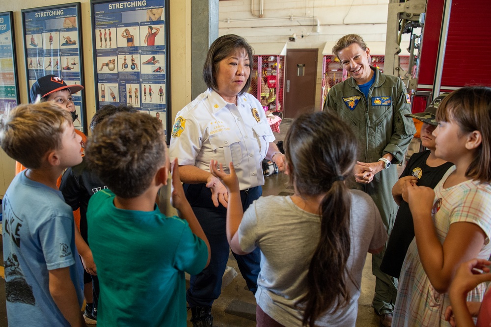 Pacific Missile Range Facility Fire Department Hosts Elementary School Students