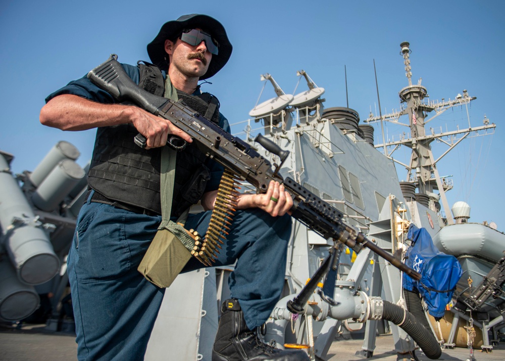 USS Paul Hamilton Departs Bahrain