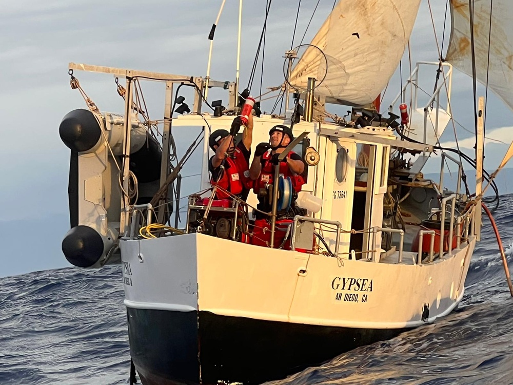 U.S. Coast Guard Cutter Joseph Gerczak assists disabled vessel, rescues mariner