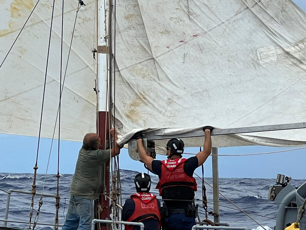 U.S. Coast Guard Cutter Joseph Gerczak assists disabled vessel, rescues mariner