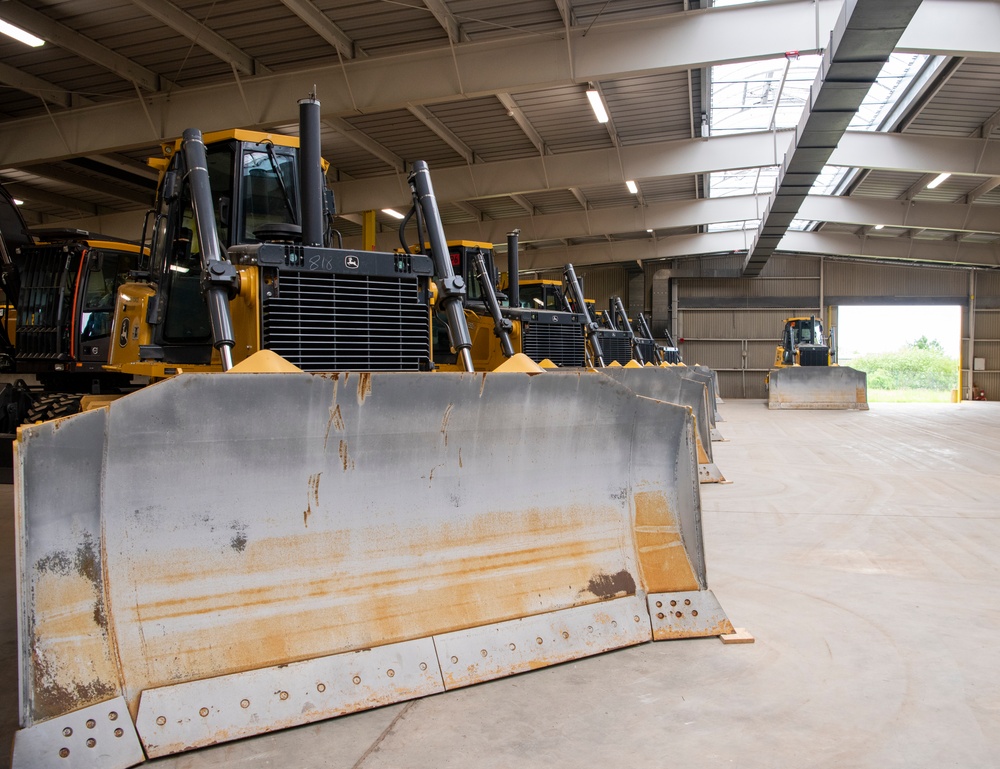 Ramstein AB leadership hosts German dignitaries during a tour of Pirmasens storage facility