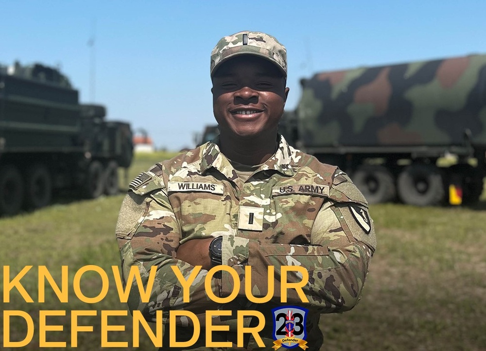 Know Your Defender: 1st Lt. Joseph Williams