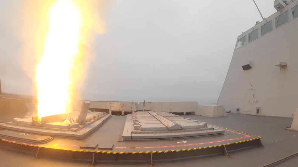 French Navy FREMM Bretagne Aster launch