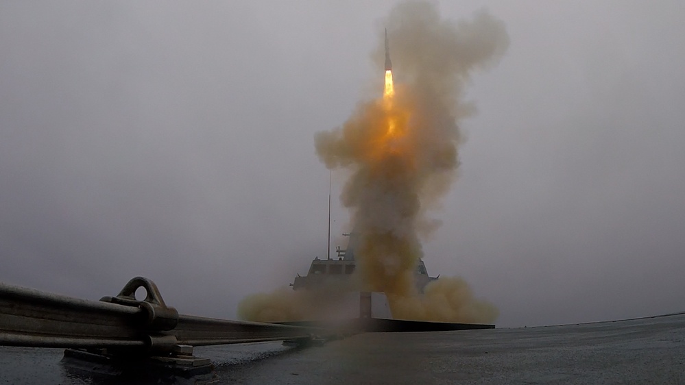 French Navy FREMM Bretagne Aster launch