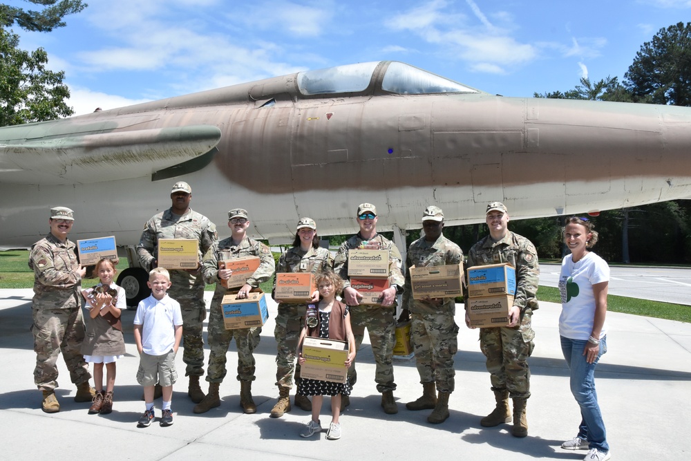 Local Girl Scouts deliver cookies to Arnold AFB service members